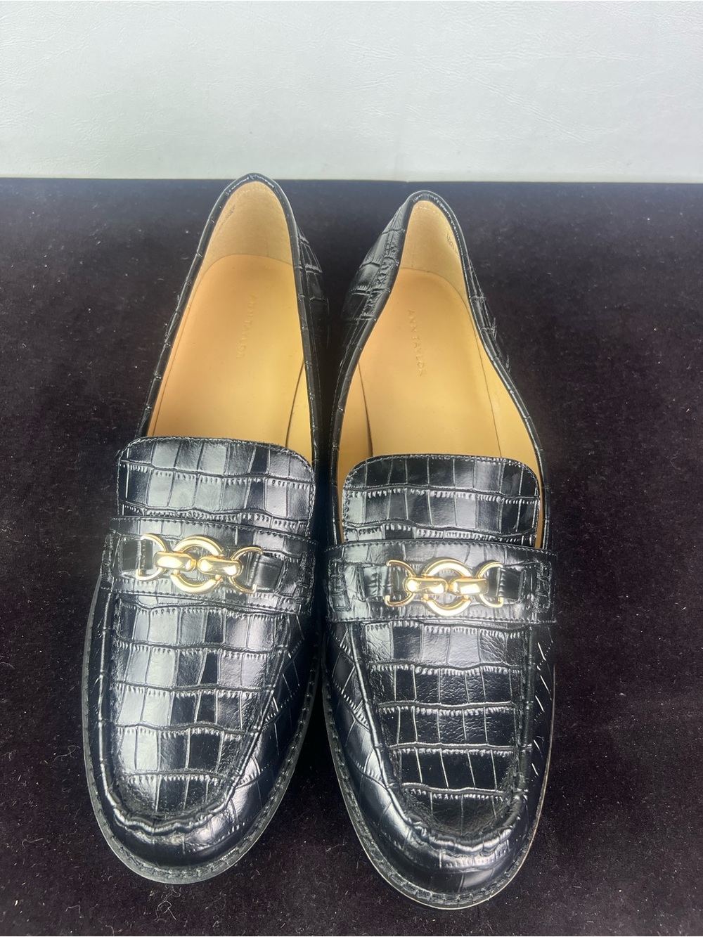 Weekend Horsebit Croco Loafers Ann Taylor Embossed Leather Loafers with women